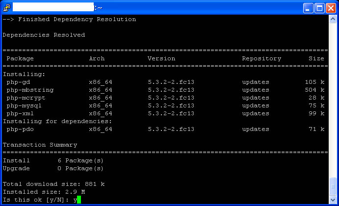 Note: if you want to find other PHP extensions installable via yum, you can simply invoke the yum list command. root#yum list php* | more