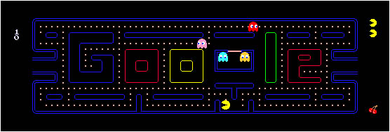 pacman doodle while running