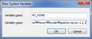 Creating "M2_HOME" as a new system variable
